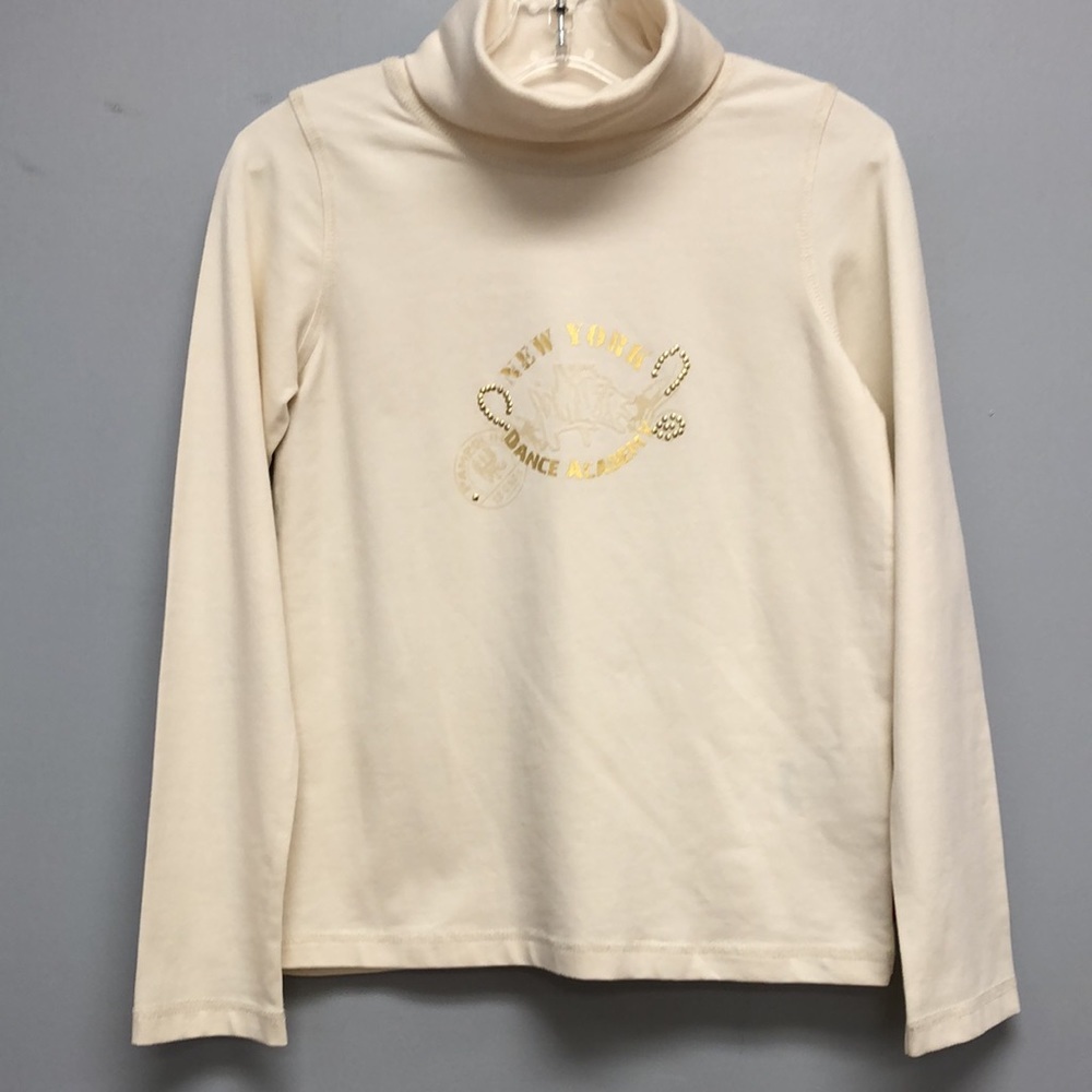 Cream Pampolina graphic turtleneck